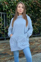 Oversized γυναικεία φούτερ με κουκούλα