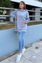 Oversized γυναικεία φούτερ με κουκούλα