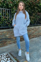 Oversized γυναικεία φούτερ με κουκούλα