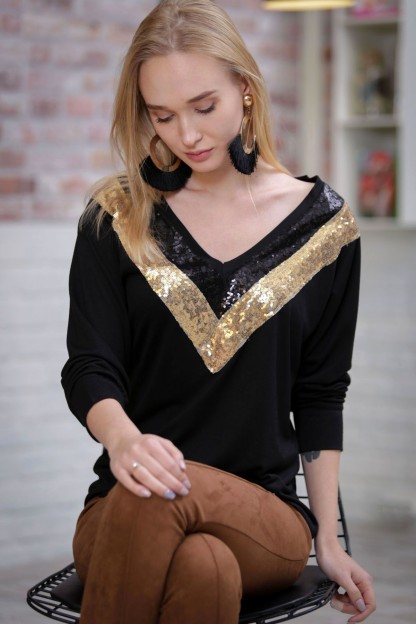 Μαύρη Γυναικεία Μπλούζα Chiccy