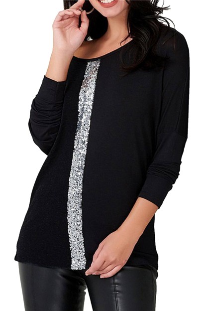 Μαύρη Γυναικεία Μακρυμάνικη Μπλούζα