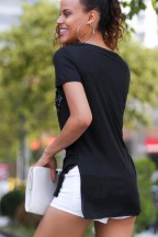 Μαύρη Basic Γυναικεία Μπλούζα Chiccy