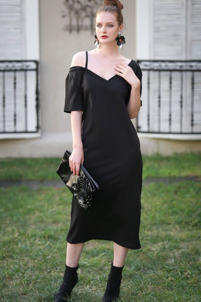 Μαύρο Γυναικείο Φόρεμα Chiccy