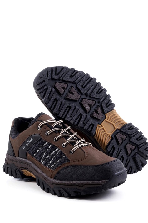Καφέ Ανδρικά Trekking Παπούτσια Tonny Black.